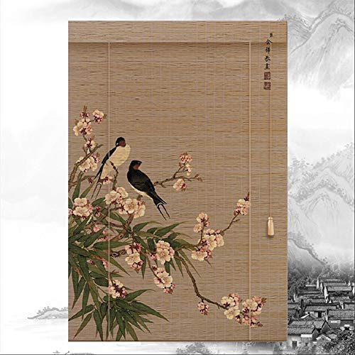 HAIPENG-Persianas Estores De Bambú Enrollable Ventanas Persianas Enrollables con Tirón Lateral Sombras Cortina Sala De Te Oficina Sala, 2.50mm (Color : A, Size : 130X250CM)