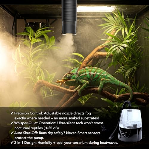 Reptile Fogger, Terrarium Humidifier, Plant Humidifier, Fog Machine Mister for Reptiles and Plants Vivarium, 3.5L Large Capacity, Ideal for Reptiles/Amphibians/Grow Room/Grow Tent Humidifiers by ReptiKing - Image 2