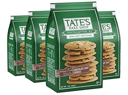 Tate's Bake Shop Thin & Crispy Cookies, Chocolate Chip, 7 Oz, 4Count