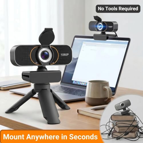 Image of the Webcam for PC that Just Works - Every Time All Platforms | Plug and Play No Driver Needed, Crystal Clear 1080p Full HD, Your Privacy Physically Protected, Mount It Anywhere in Seconds
