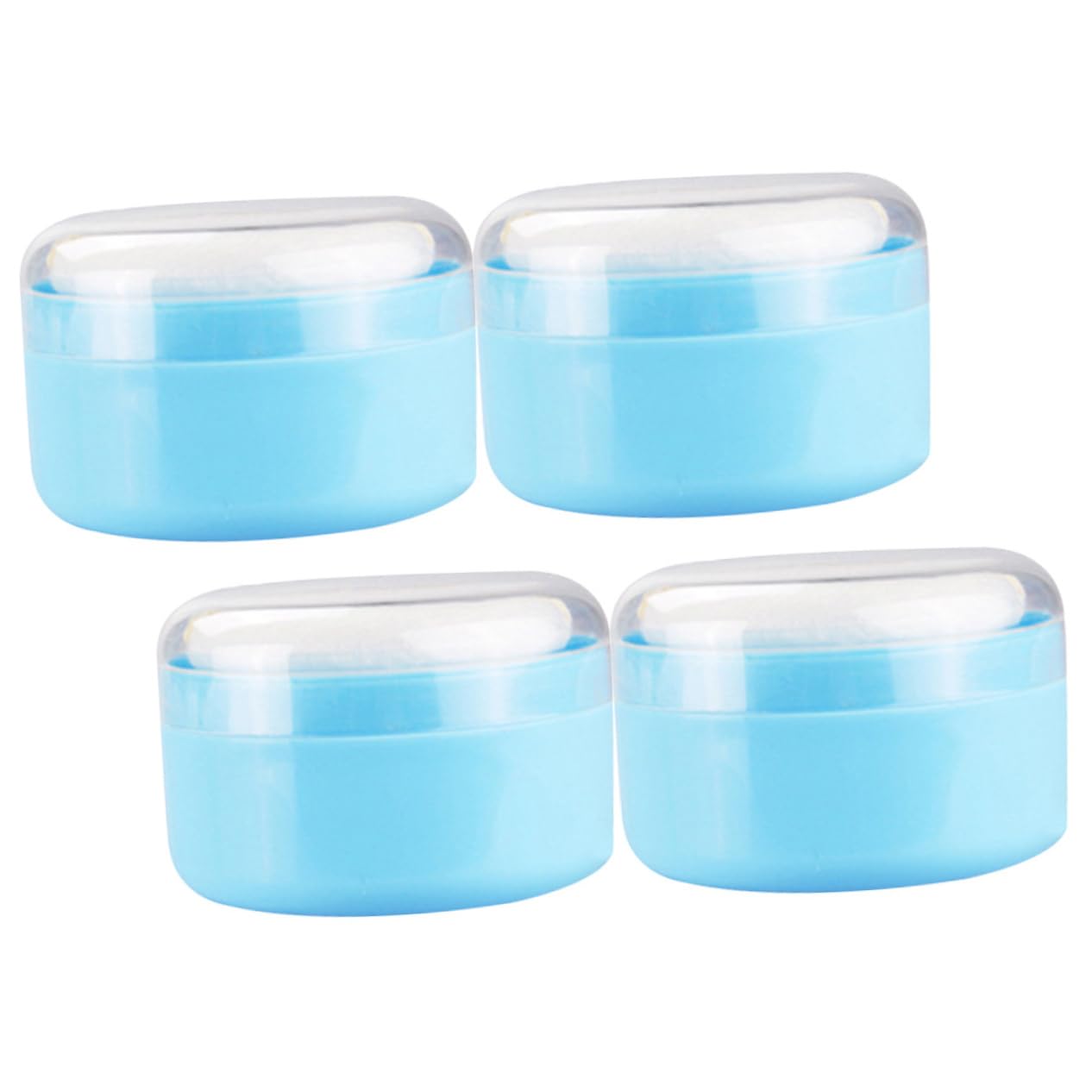 Gogogmee Talc- Body Powder Puff Container Set 4pcs Portable Baby Body Powder Dispenser for Home Use
