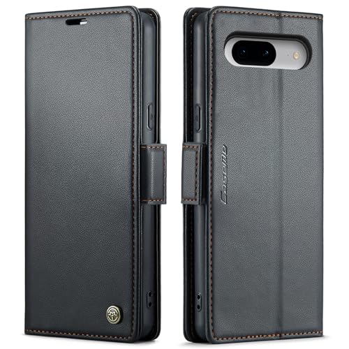 Pochette Google Pixel 8a étui portefeuille porte-carte noir housse clapet case