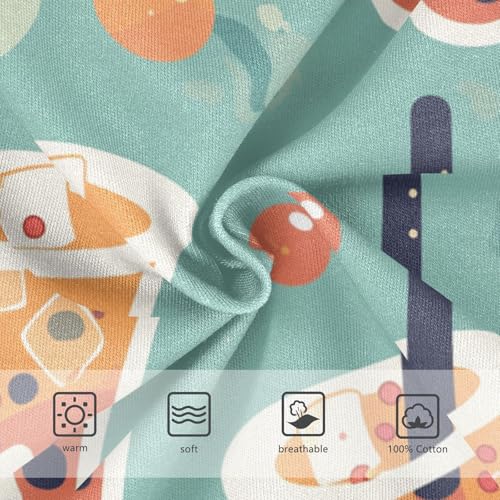 KLL Bubble Tea Pattern Toddler Boys Cotton Training Underwear Breathable Children Undies3