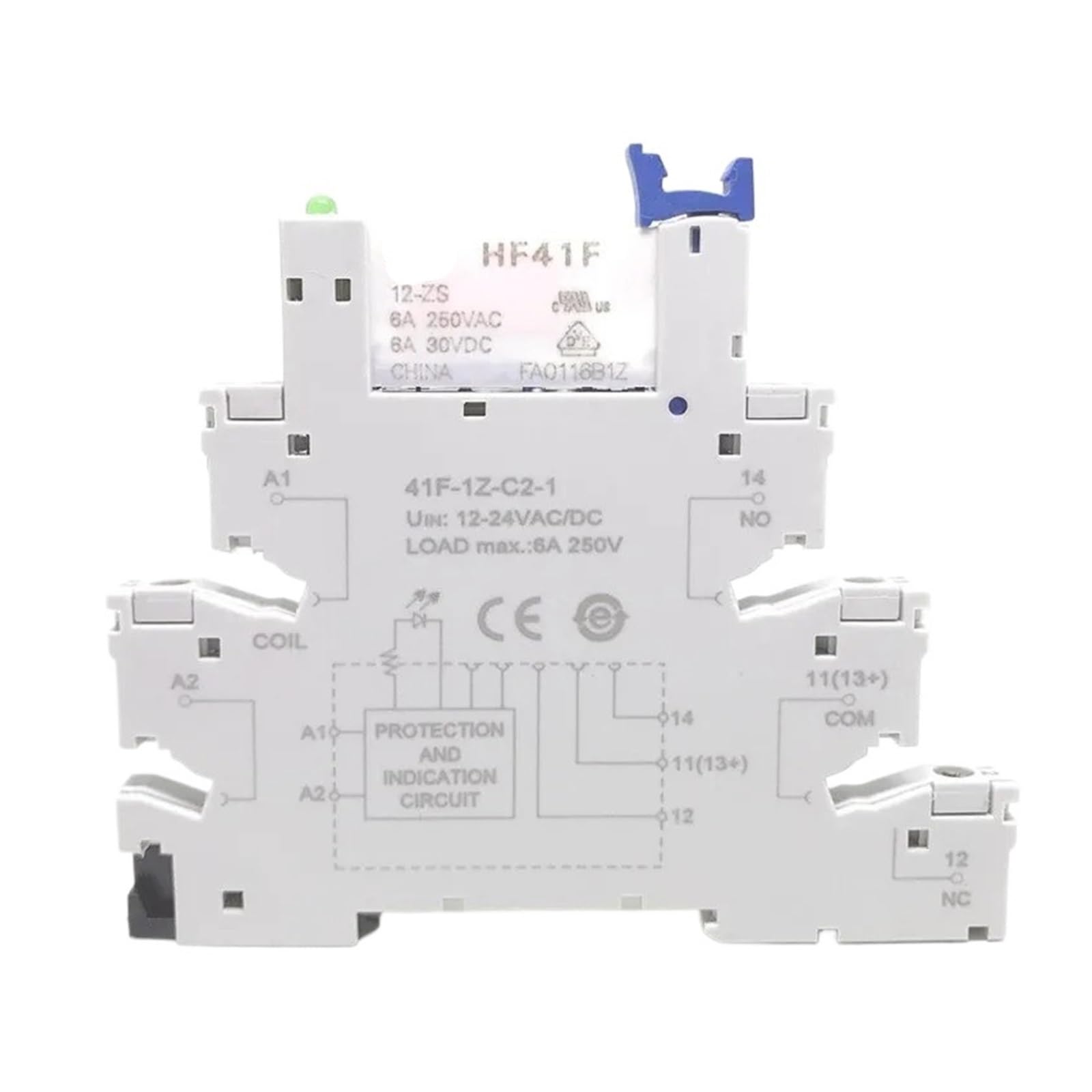 PKNVKZIDK 10Pcs 41F-1Z-C2-1 HF41F 12-ZS 12V 6A 1CO Slim/SSR Relay
