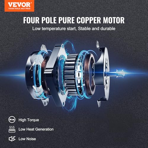 Image of VEVOR 7 CFM Dual Stage HVAC Vacuum Pump, 1 /2 HP Rotary Vane Vacuum Pump with Oil Bottle, for HVAC Repair, Refrigeration Maintenance, Resin Degassing, Compatible with R12, R22, R134a, R410a Refrigerant