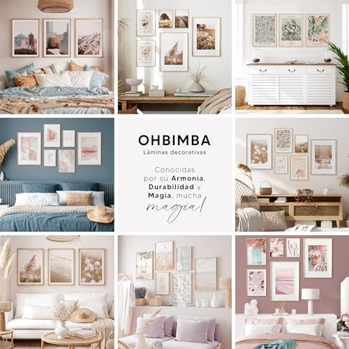 OHBIMBA® Set De 3 Laminas Decorativas Pared Abstractas Para Cuadros Decoracion Salon Modernos - Posters Para Pared Cuadros Decorativos Decoracion Pared - Lienzos Decorativos Tamaño 30X40cm - S3026 - imagen 8