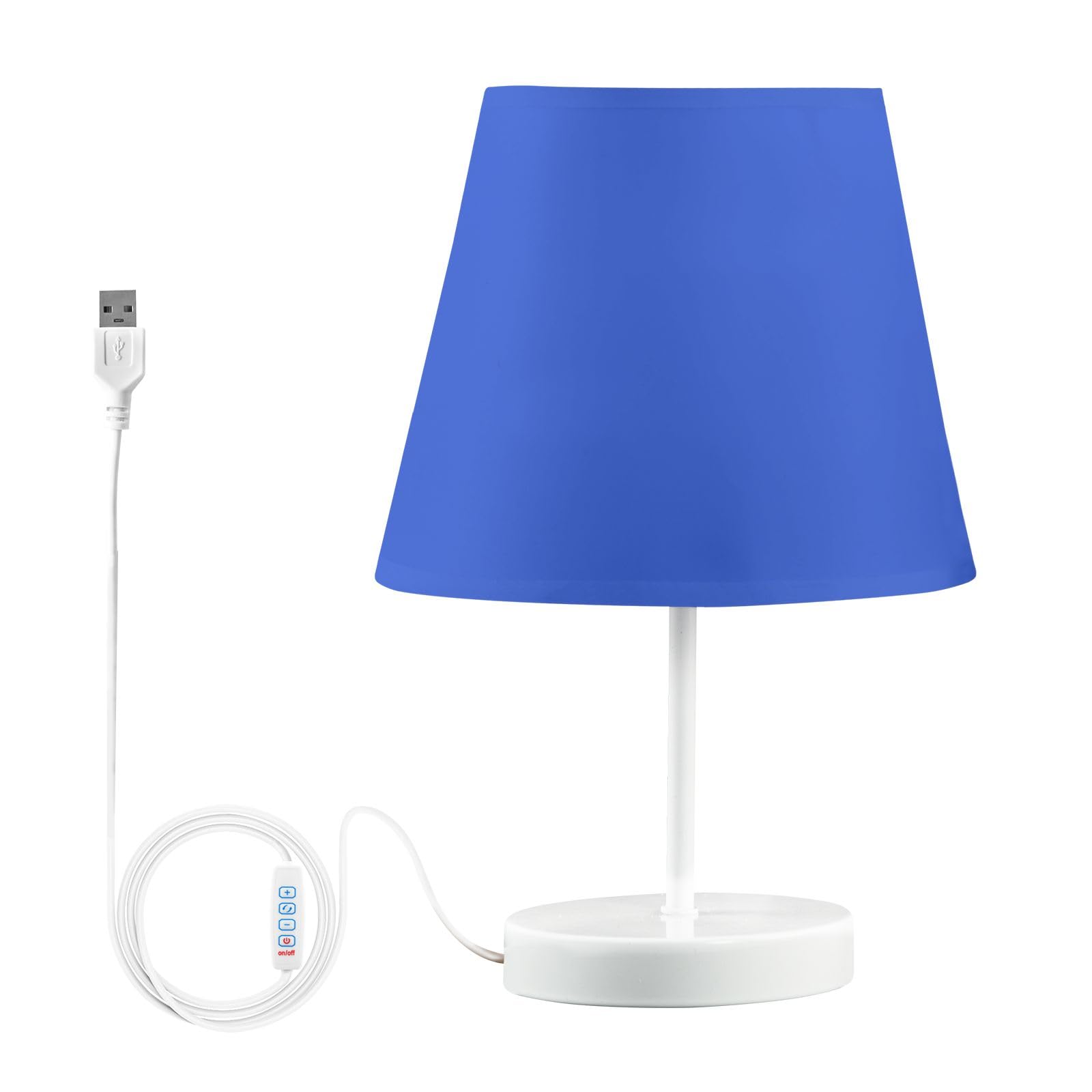 ODAWA Royal Blue Bedroom Lamp Dimmable Led Desk Lamp Protable Table Lamp