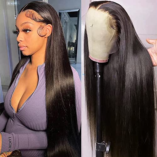 Subella HD Lace Front Wigs Human Hair Pre Plucked 220% Density 13x5 Straight Human Hair Wigs For Women 12A Transparent Glueless Frontal Wig 26inch
