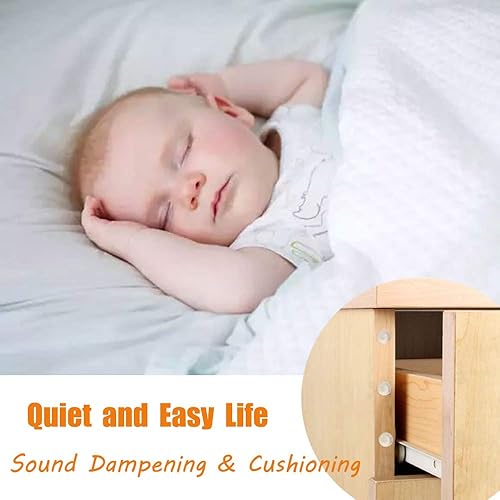 Miniatura 3 de Parachoques para puerta de gabinete, almohadillas autoadhesivas para amortiguar el ruido, 272 piezas de parachoques de goma de silicona para