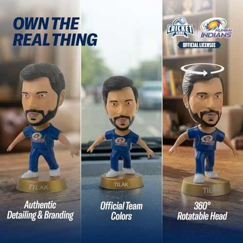 Image of Action Figure, IPL Edition 360 Rotatable Head, Cricket Player for Fans & Collectors (3 Tilak Varma)