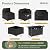 Aoxun 15 Piece Patio Furniture Set with 44” Fire Pit Table Wicker Rattan Patio Sectional Sofa Set Outdoor Seating Furniture with Thickened Cushion, Black