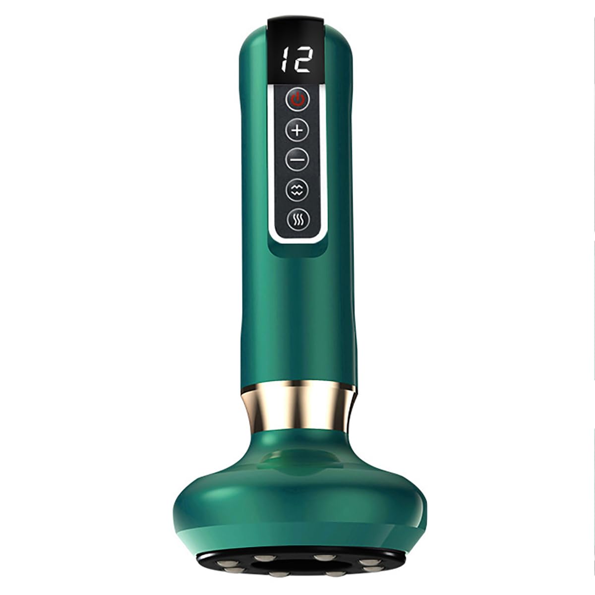 TsoLay Massaggiatore per Coppettazione Elettrico, Massaggiatore per Coppettazione Ricaricabile con 8 Perle di Massaggio E Schermo LED, 12 Livelli di Temperatura E Aspirazione, Design Temporale