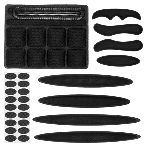 HJZHII 27 teiliges Helmpolster Set, universelles Helmpolster Set, Fahrradhelm Polster Ersatz mit Klebeband, Helme, Schaumstoffeinlagen für Fahrrad, Motorrad und Fahrradhelme, Schwarz