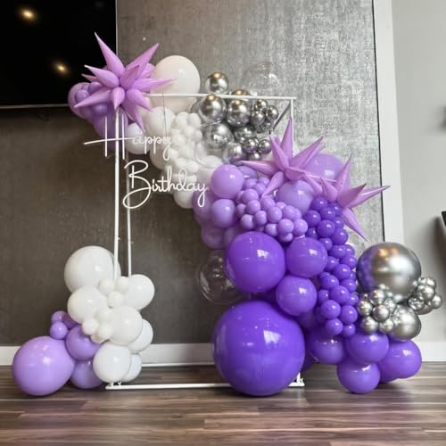 Image of Lukiituke Purple Balloons, 65Pcs Dark Purple Latex Balloons | 12in Latex Balloons for Birthday, Weddind, Bridal Showerl Decorations