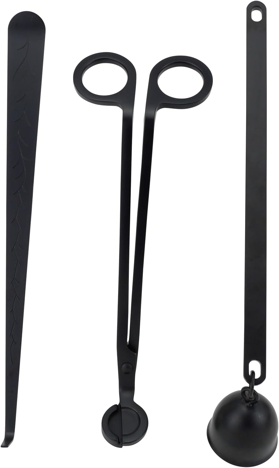 3 in 1 Candle Accessory Set with Candle Wick Trimmer & Wick Dipper & Candle Snuffer Extinguisher, Wick Cutter & Wick Scissor Candle Gift Set for Candle Lovers(Black)