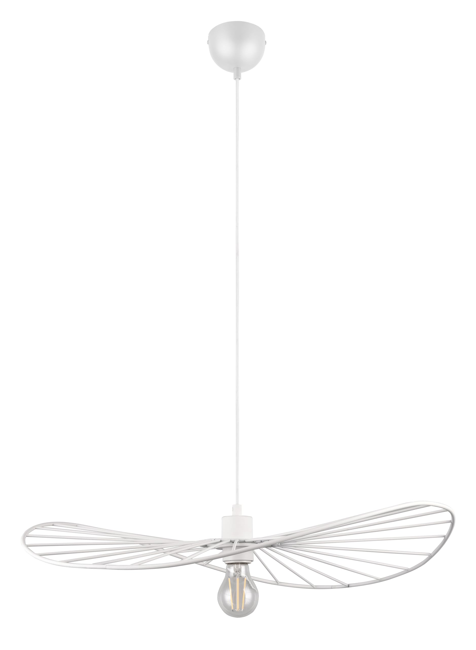 TRIO Reality Pendant Hat R31451031, Metal matt White, Without 1x E27