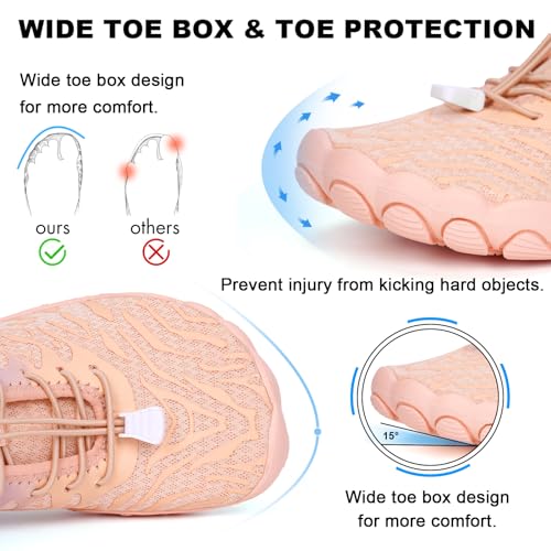 Image of Hike Barefoot Shoes for Women Men Non-Slip Breathable Walking Shoes Wide Toe Box Comfortable Athletic Footwear