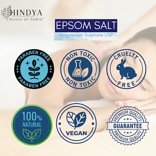 Hindya Ayurvedic Luxury Epsom Salt|Pain Relief|Foot|Bath Salt|Epson Salt|Magnesium Sulphate|Liver Cleansing|Feet Pain|Sea Salt For Bathing|Bathing Salt 1Kg - Image 7