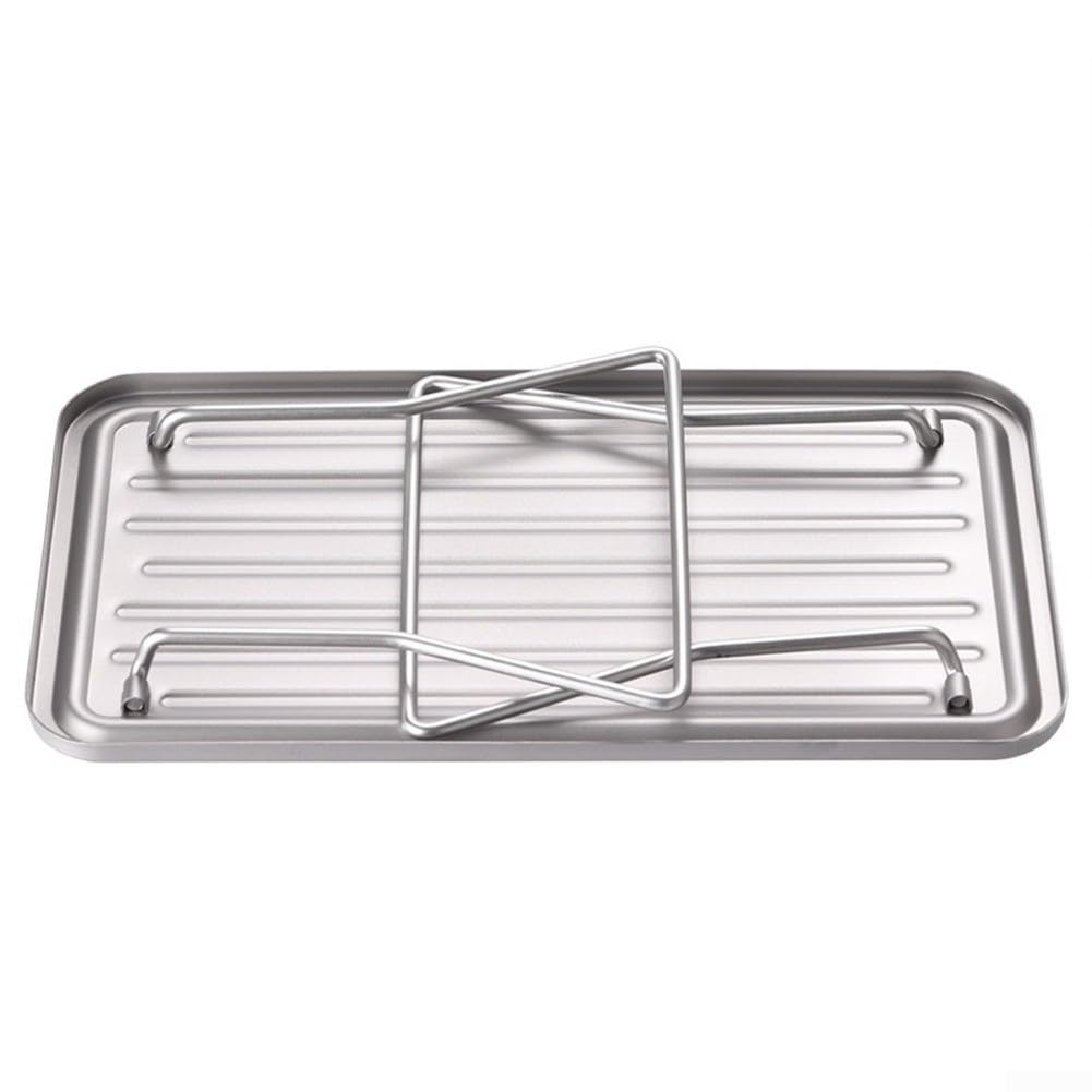 Parrilla plegable portátil para camping y senderismo, acero inoxidable ligero, ideal para cocinar al aire libre y aventuras a la parrilla
