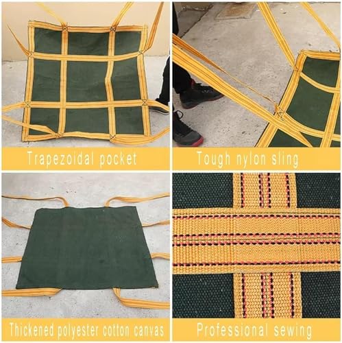 Sac de palette en toile robuste 3 m x 3 m avec bandoulière - 4