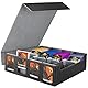 KIMIGO Sammelkarten-Aufbewahrungsbox für 2400+ Karten,Trading Card Storage Box für Commander Display,MTG TCG Box mit 8 Verstellbaren Kartentrennern,für Magic PTCG Sports Cards