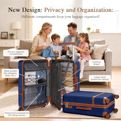 Maungti 2 Piece Luggage Set with TSA Lock, 20/24 Inch Hardshell Suitcase with Silent Spinner Wheels Lightweight Carry on Luggage Travel Checked Luggage with Double Explosion-Proof Zippers - image 2