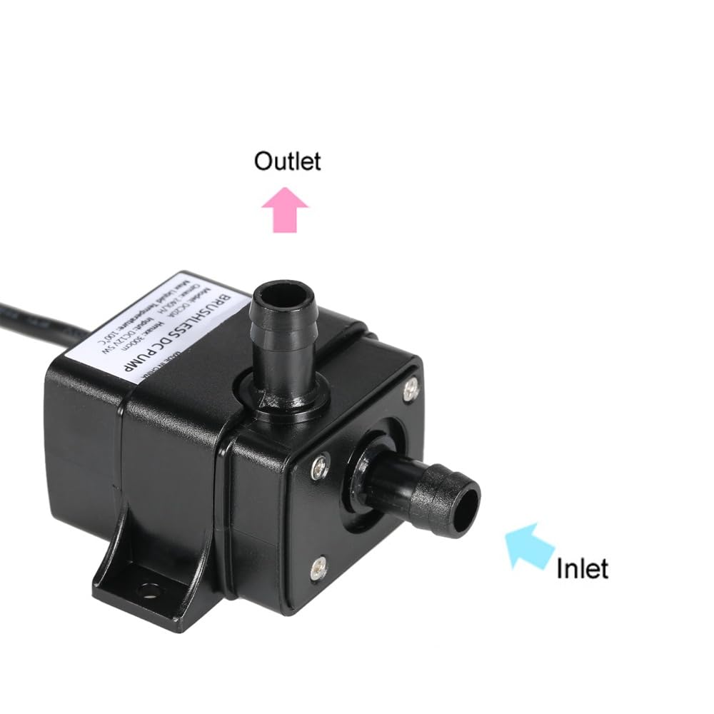 Decdeal Ultra Cichy Mini DC12V Micro Pompa Wody Oleju Wodoodporne Źródło Zatapialne Akwarium obiegu 240L/H 5W Podnoszenie 3M 0~100 ℃