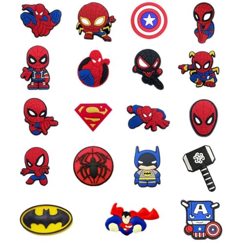 19Pcs Spider Shoe Decoration Charms for Croc Clog Sandals Shoe Accessories Charms for Adults