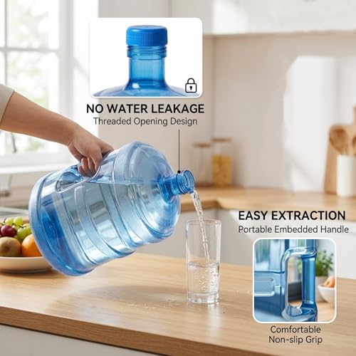 Récipient d'eau réutilisable avec poignée et pichet de 5 gallons