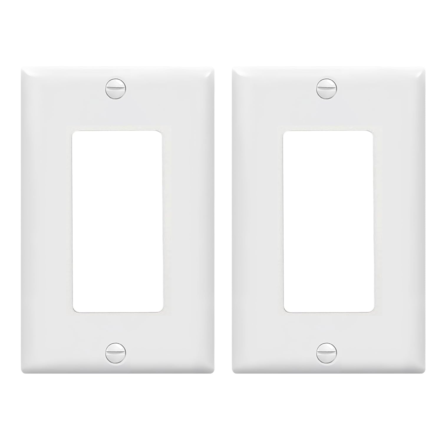Light Switch GFCI Device Wallplate, Rocker Wall Plate Cover,Light Switch cover,Standard Size 1-Gang 4.50" x 2.76",Smooth Face,Unbreakable Polycarbonate Thermoplastic,UL Listed,2-Pack