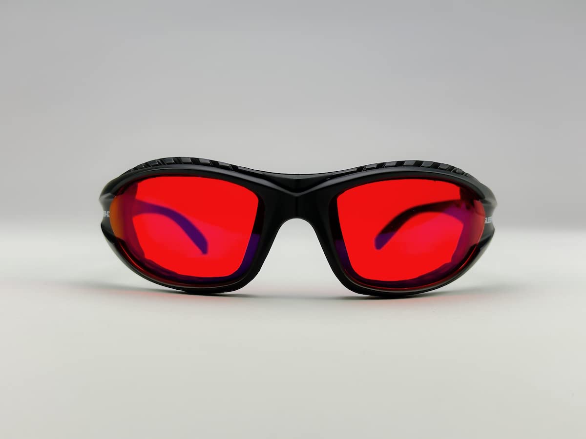 SLEEP-X1 100% filtro de luz azul y verde, gafas PC Gaming UV Blue Light Bloqueo Anti, rojo, talla única