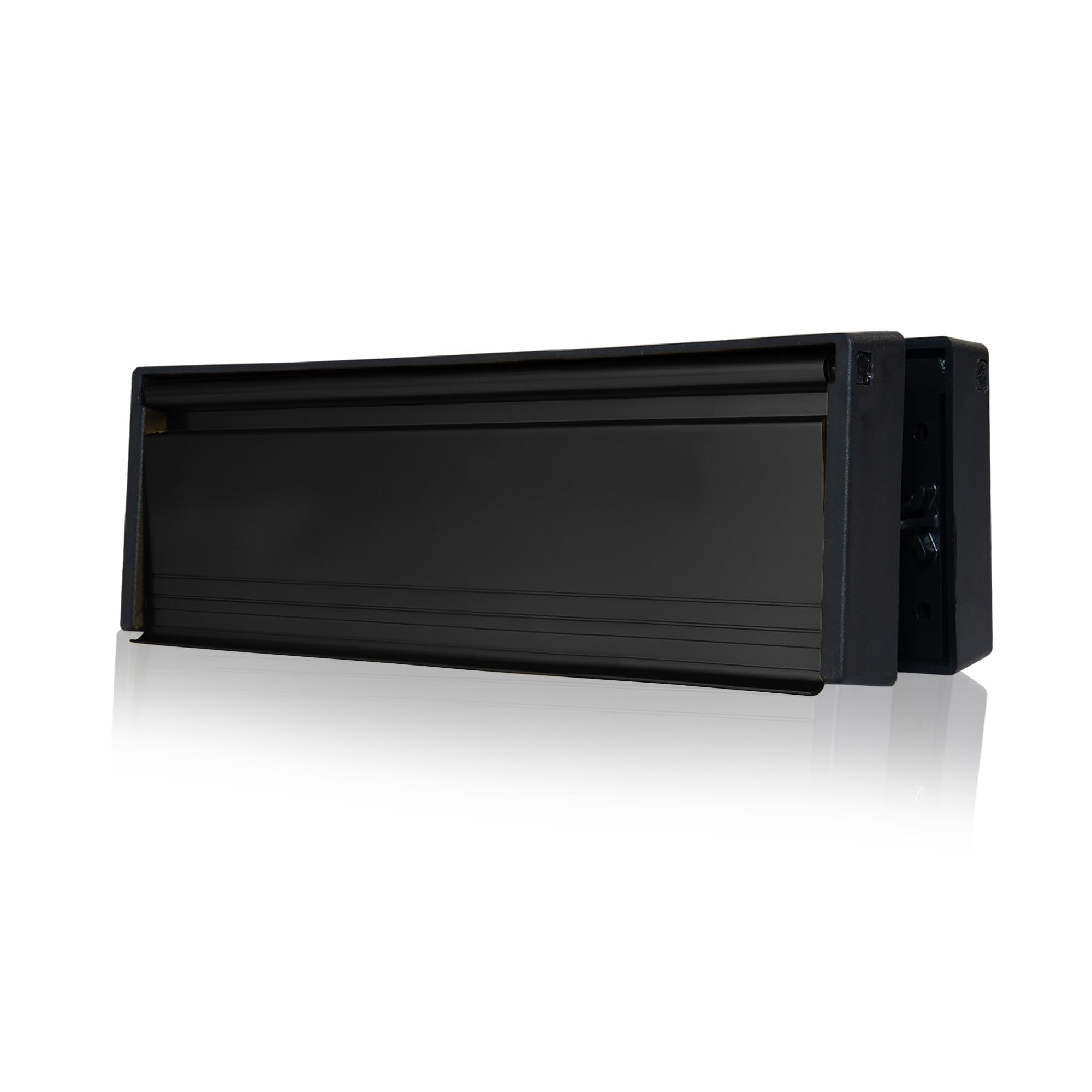 UAP Buzón para puerta Petitemaster de 10 pulgadas, caja de cartas segura de alta calidad, antivandalismo, antirrobo, solapa antipresión, para puertas de madera o uPVC (20-40 mm, capa de polvo negro)
