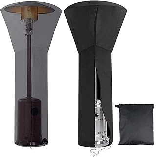 IDOXE Patio Heater Cover Waterproof with Zipper, Standup Classic Terrace Outdoor Round Heater Covers (Black)