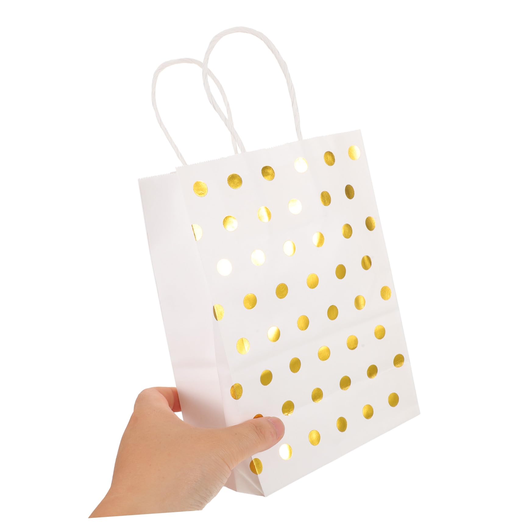 FRCOLOR 30pezzi Sacchetti di Carta con Finitura Lucida Dorata per Confezionare Piccoli Oggetti come Accessori Gioielli Biscotti Caramelle Shower e Feste di Matrimonio