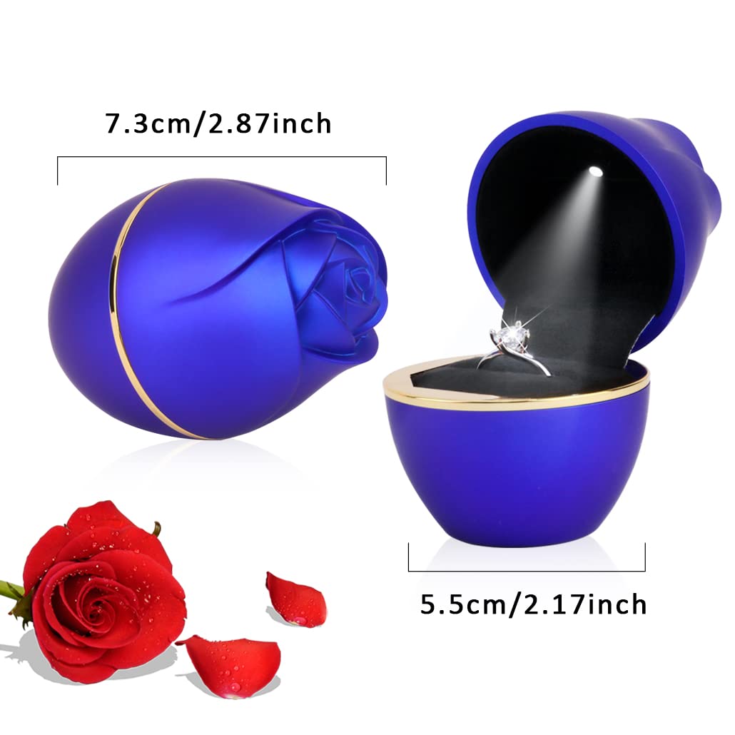 iSuperb Necklace Box LED Light Scatolina per Collana Confezione per Collana Scatola Regalo Fidanzamento nuziali Scatole per Gioielli con Luce Scatola di Gioielli Jewelry Gift Box