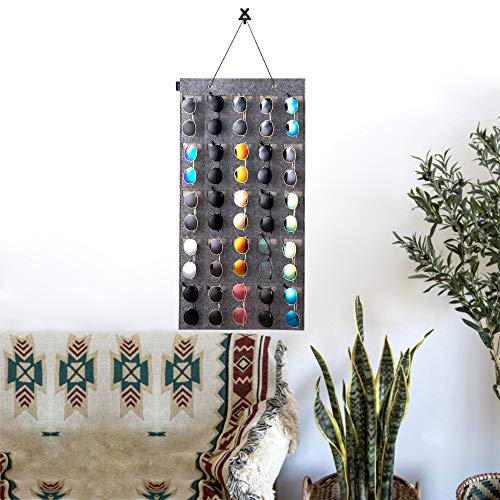 Kgmcare Sunglasses Organizer Storage- Hanging Eyeglasses Wall Pocket Mounted,Eyewear Display,25 Slots #TOP7