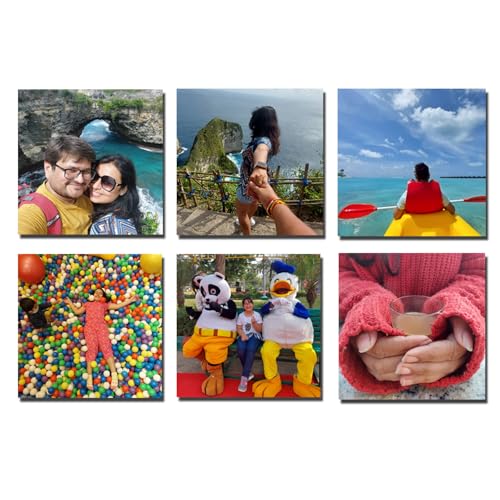 Image of Whattacraft! 6 Customized Photo Fridge Magnets, 3X3 Inches, Flexible Refrigerator Magnet,Strong & Stylish Decoration | Waterproof | Farewell Birthday Party Return Gift | School Friends Reunion, 1 Set