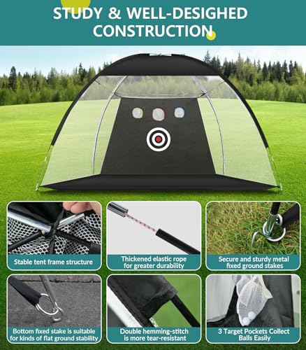 image for KOPUWS Golf Net: 10x7FT Golf Practice Net for Backyard Driving, Golf H