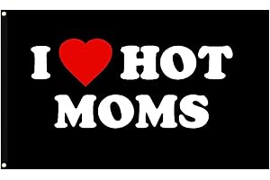 I Heart Hot Moms Flag 3x5 ft Outdoor, Heavy Duty I Love...