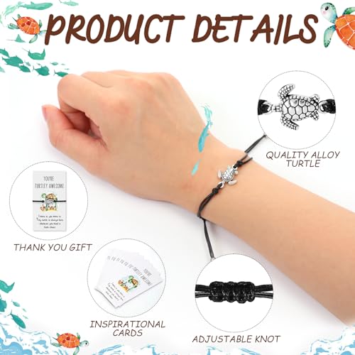 Sasylvia Cute Appreciation Gifts for Employee Bulk Inspirational Bracelet Positive Bracelet Motivational Card Gifts for Volunteer Teacher Staff Coworkers3