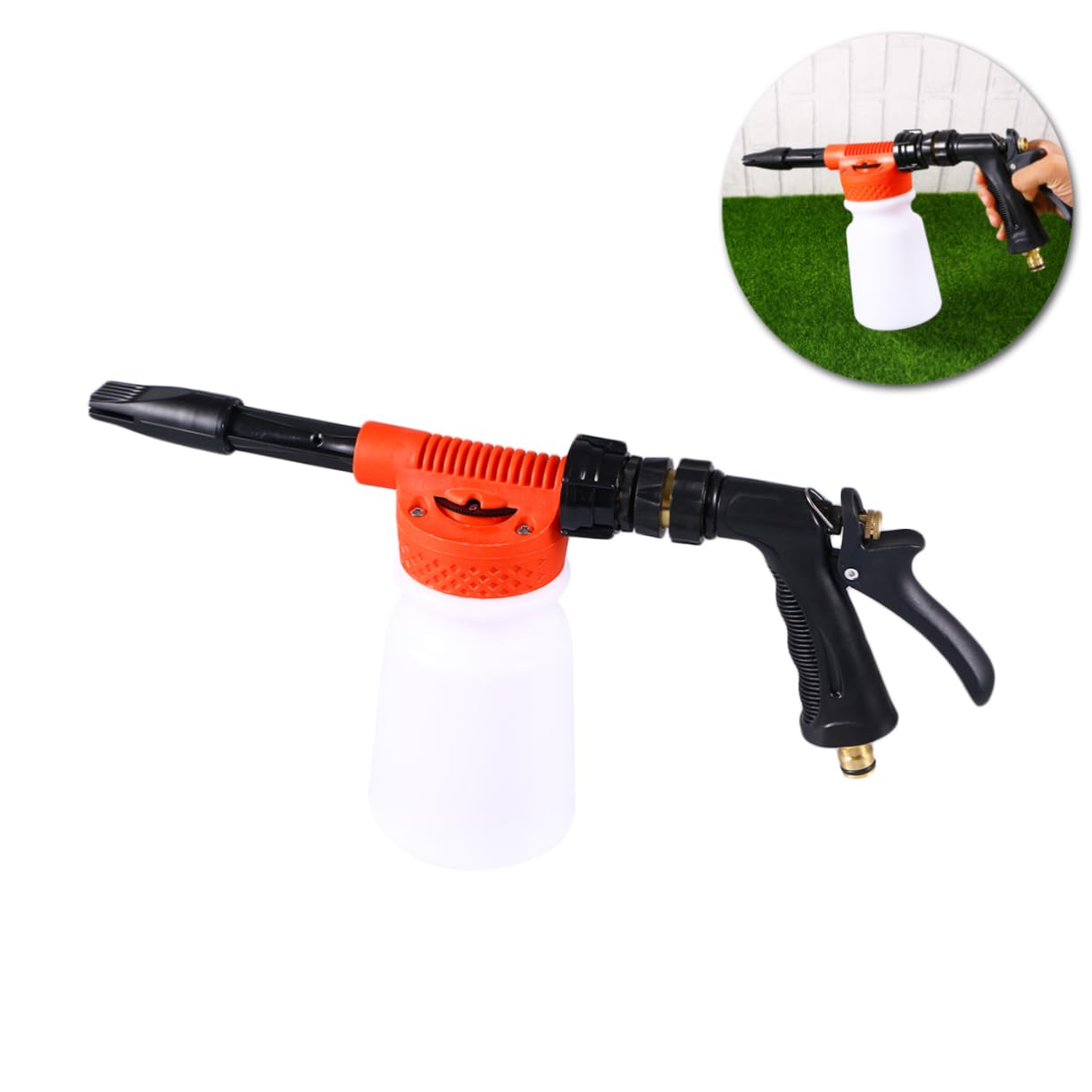 Mikinona Car Spray Water Sprayer for Vehicles Ratio Dial Portable Design for Motorcycles and Red