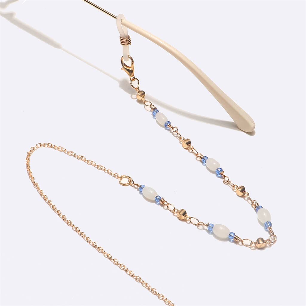 Gold Kristall Kupfer Perlenkette handgemachte Sonnenbrille Seil Reise Mode Sonnenbrille Brillenkette