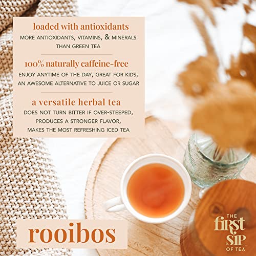 Blueberry Rooibos, Loose Leaf Tea - Elderberry, Hibiscus, Apple - Caffeine Free, Immune Boost Cold Care, Hot & Iced | Bulk 8Oz, 80-100 Cups | The Spice Hut, First Sip Of Tea (Pack Of 2) #TOP4