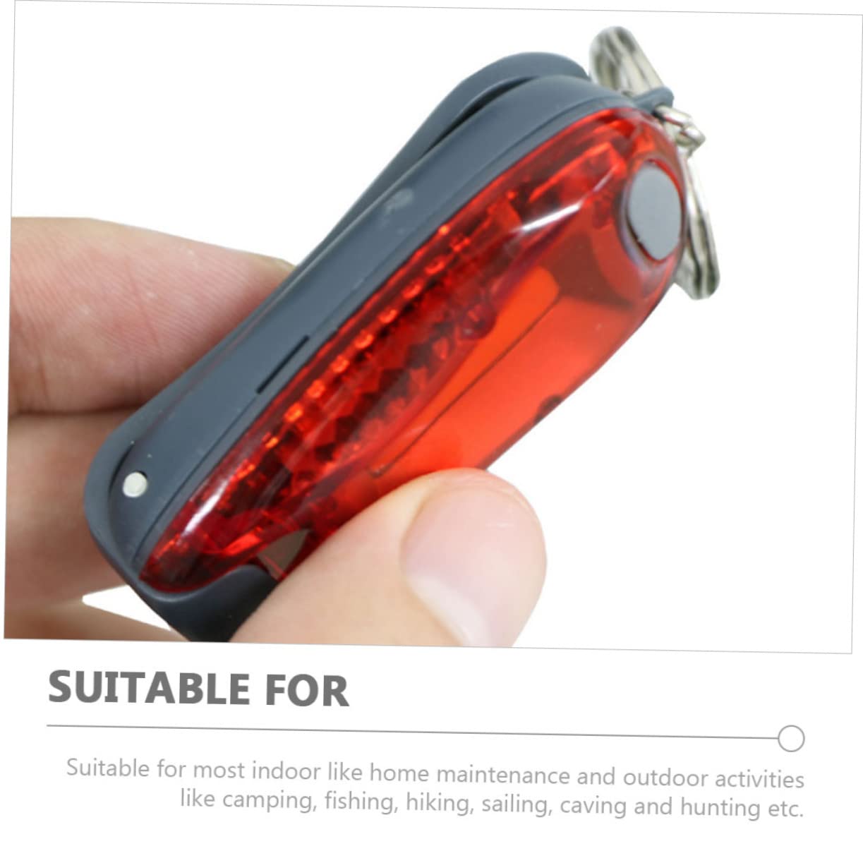 BESPORTBLE 15 Pièces Lumière De à Dos Feu D'avertissement De Marche Lumière De Sécurité pour La Pêche Lumière LED pour Le Vélo Porte-clés LED Lumière Voyant De Vélo Voyant De Marche Abdos