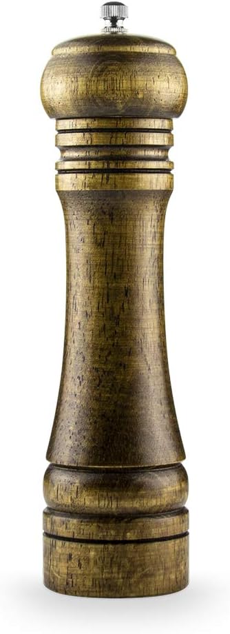 DigitblueWood Pepper Grinder, Capstan Pepper Mill Ceramic Rotor with Strong Adjustable Coarseness, Wood Pepper Grinder 8 Inch Hand Operated