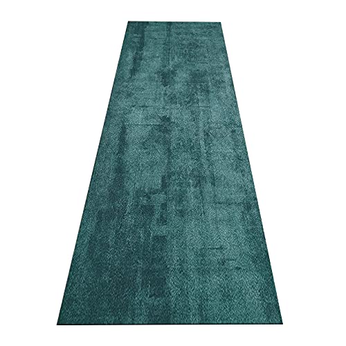 Tapis de cuisine antidérapant et lavable grand format bleu sarcelle