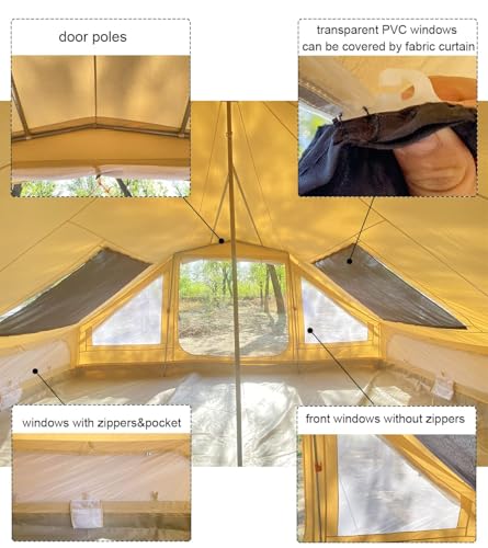 Carpa Camping Familiar Impermeable Algodón 10 Personas miniatura 6