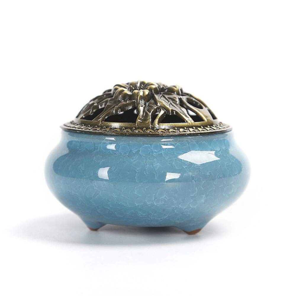 Brûleur d'encens en céramique noir : idée cadeau décoration maison