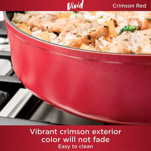 Ninja-C29500-Foodi-NeverStick-Vivid-10-Piece-Cookware-Set-with-Lids-Nonstick-Durable-Oven-Safe-to-400F-Cool-Touch-Handles-Crimson-Red