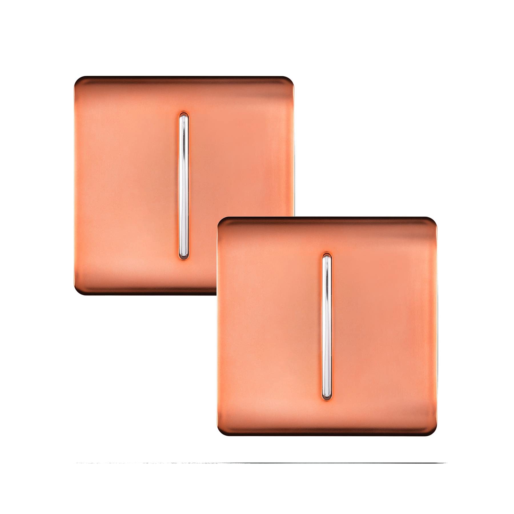 Trendi Switch 1 Gang 1 Or 2 Way Copper Rocker Light Switch 2 Pack